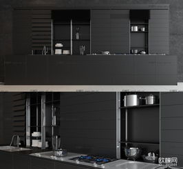 現(xiàn)代簡(jiǎn)約廚房用品組合 臺(tái)盆、電磁爐與灶臺(tái)的3D模型及維修指南